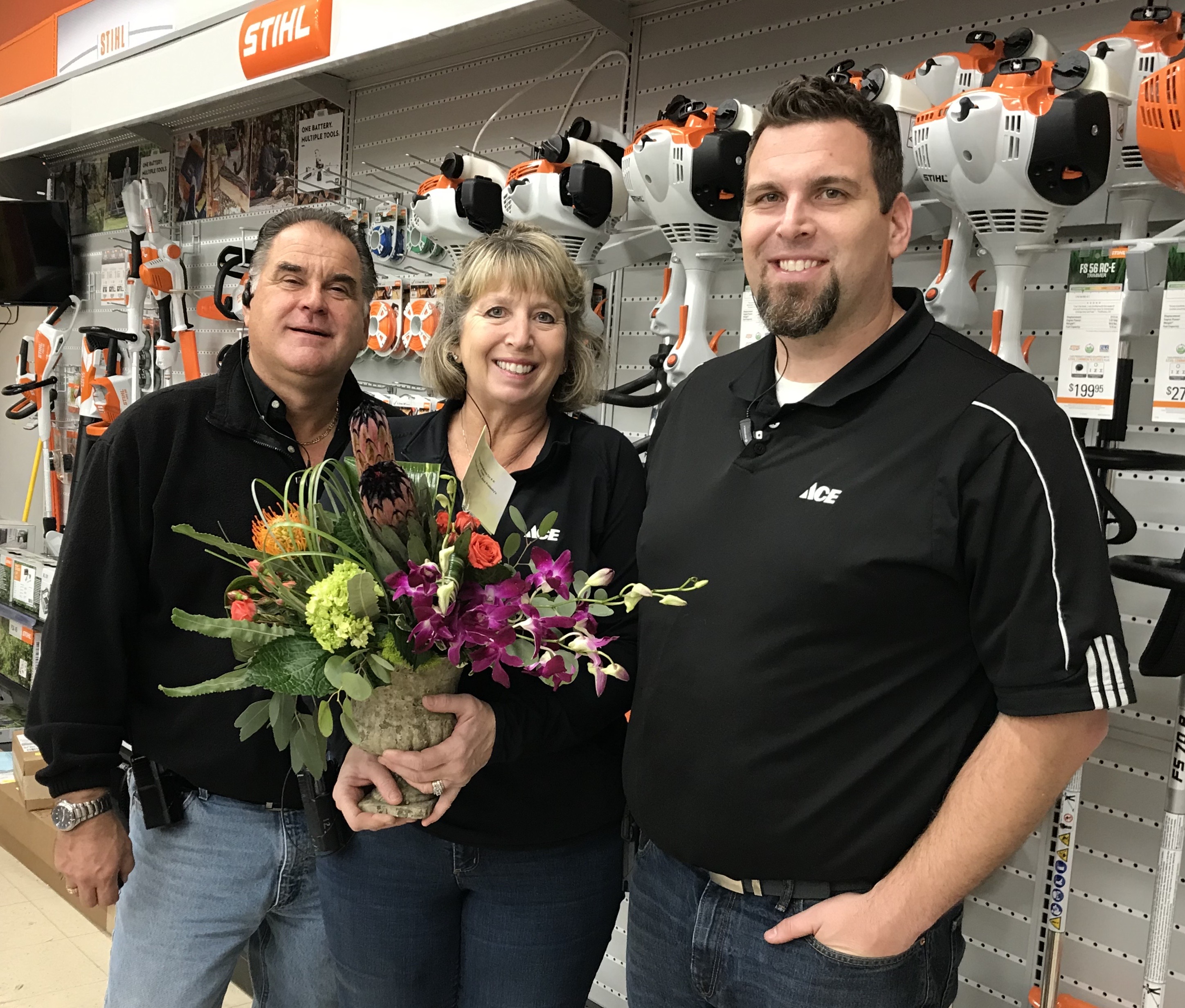 Perry, Barb and Adam Hahn own and operate four Ace Hardware stores in southeast Wisconsin