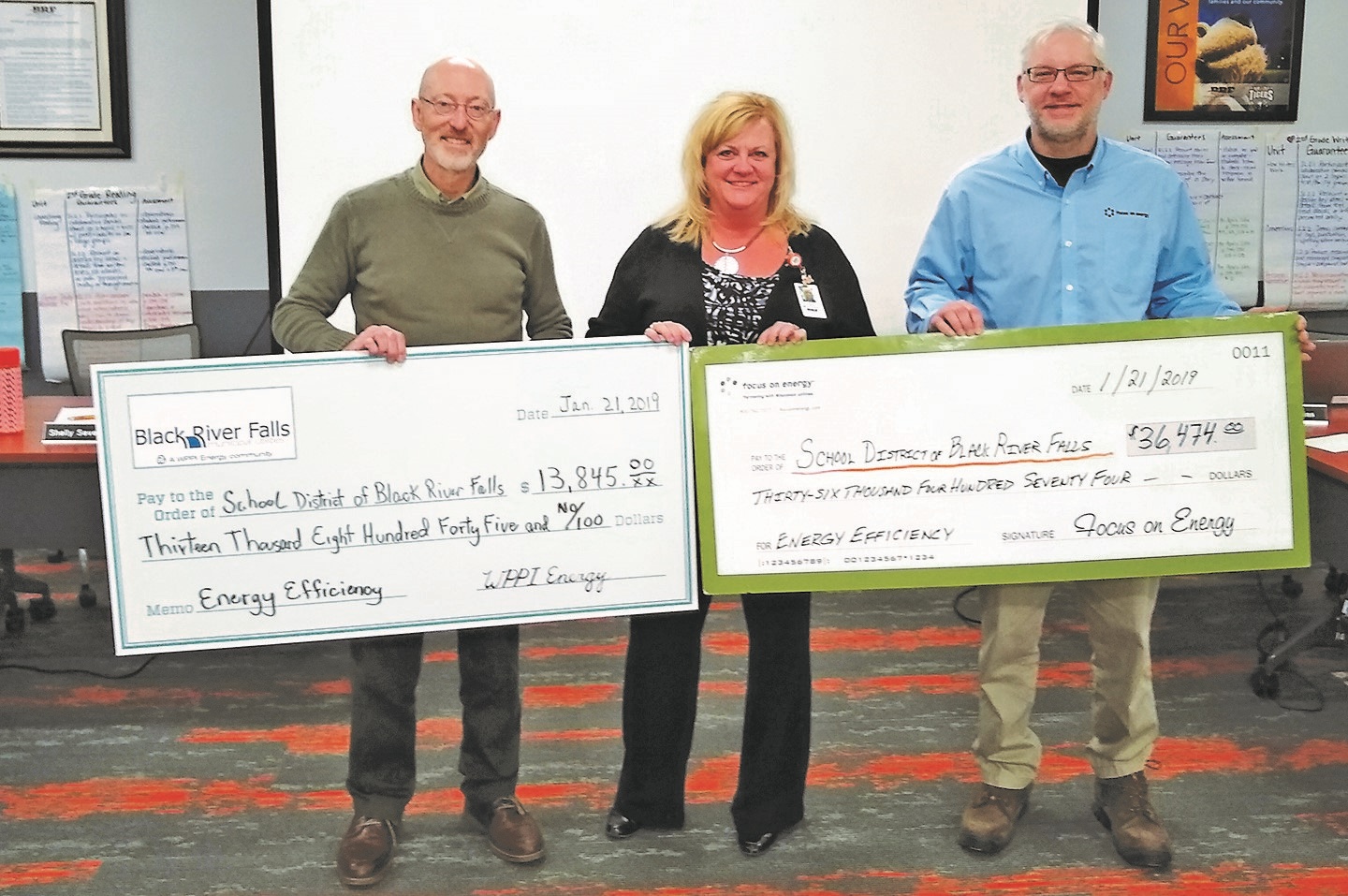 Black River Falls Check Presentation Photo