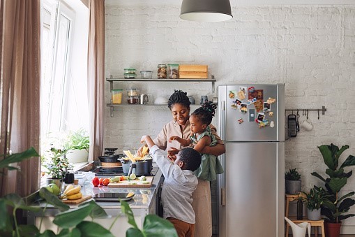 Family in Kitchen