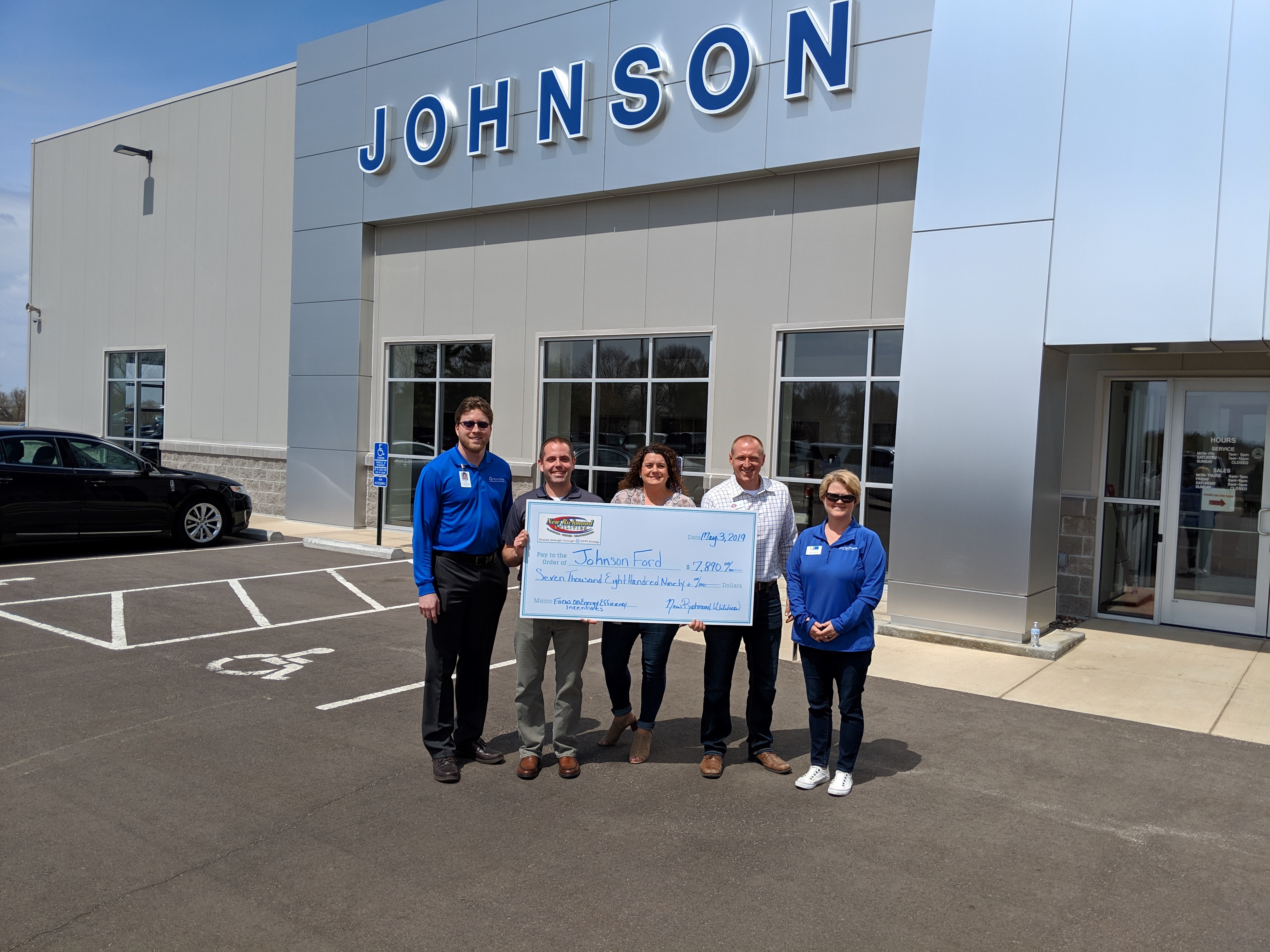 Johnson Ford Check Presentation Photo